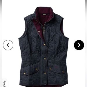 Barbour Women's Cavalry Gilet Vest Quilted in Navy Size 10